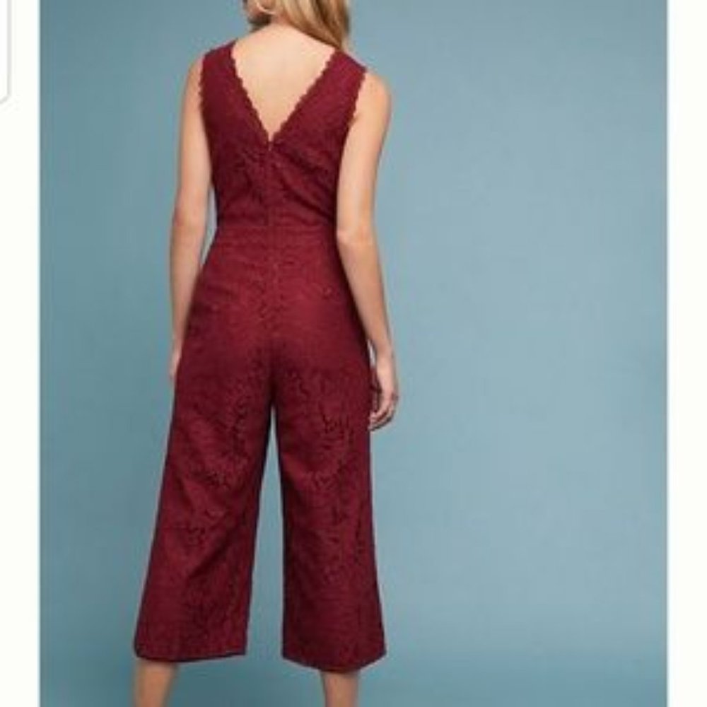 NWT Anthro Greylin Farrah Cropped Lace Jumpsuit XS - Picture 3 of 4